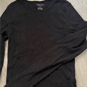 American Eagle Outfitters Black Long Sleeve Tee